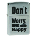 Зажигалка серебристая матовая Zippo Don't worry
