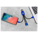 Кабель 3-в-1 SCX.design C15 с брелоком и подсветкой