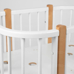 Кроватка детская Incanto Nuvola Lux (белый/бук) маятник поперечный