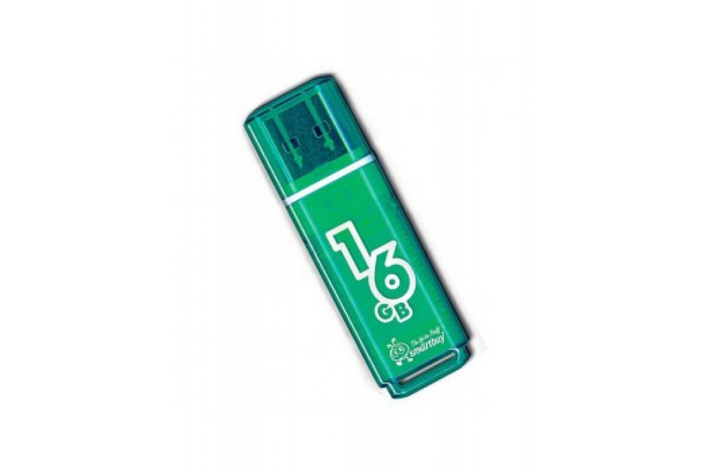 Флеш-накопитель Smartbuy Glossy series 16GB Green, зеленый
