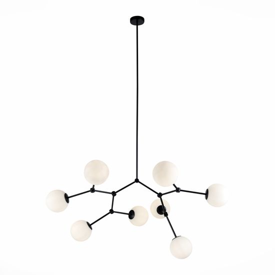 SL1506.403.08 Люстра подвесная ST-Luce Черный/Белый E14 8*40W CHIETI