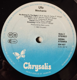 Винтажная виниловая пластинка LP UFO Mechanix (Germany 1982)