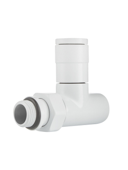 Набор дизайн-вентилей Royal Thermo PIANO, прямой (белый) 1/2"