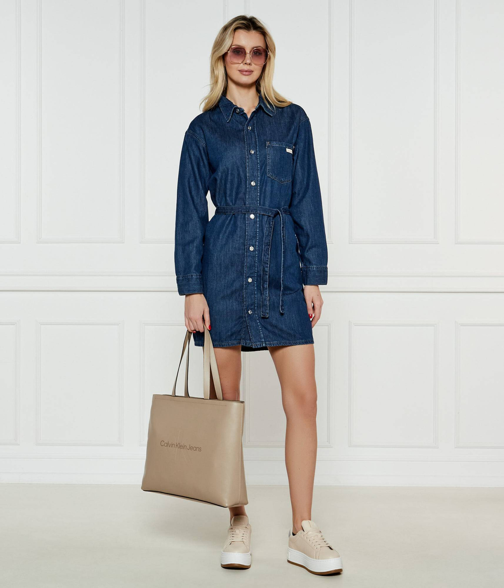 Джинсовое платье Calvin Klein Jeans - голубой(J20J225008)