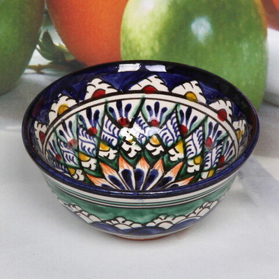 Пиала большая 11*5,5см синяя Риштанская Керамика