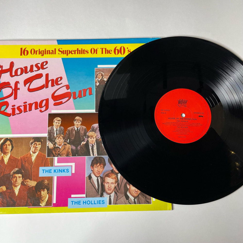 Винтажная виниловая пластинка LP 16 Original Superhits Of The 60's House Of The Rising Sun (Germany 1988) (The Animals, The Hollies, The Kinks, The Yardbirds)