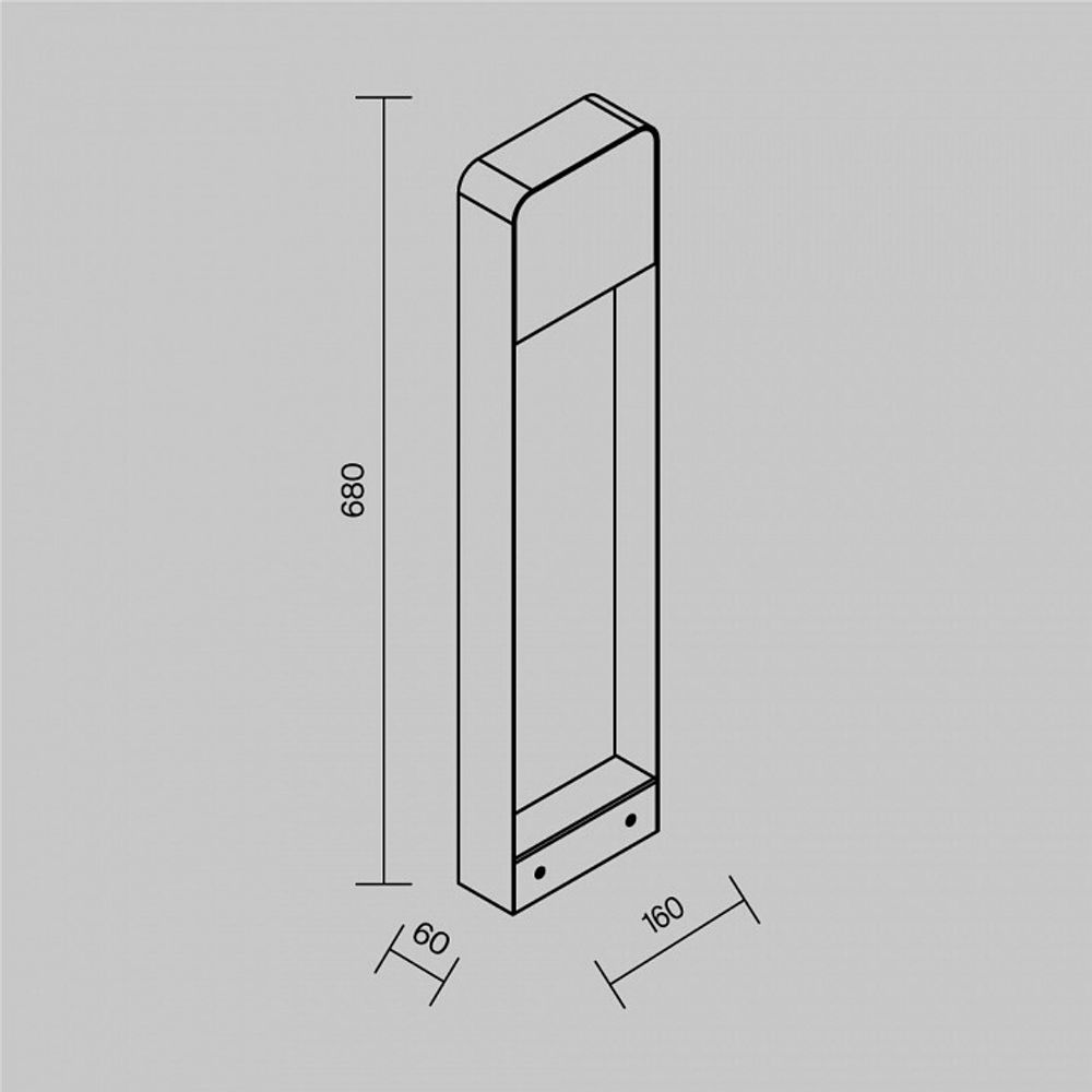 Наземный высокий светильник Maytoni Porte O481FL-L7BWD3K