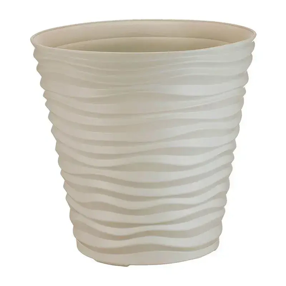 Кашпо ДЮНА D255мм H 240мм 8,5л Кремовый (комплект 5 шт)