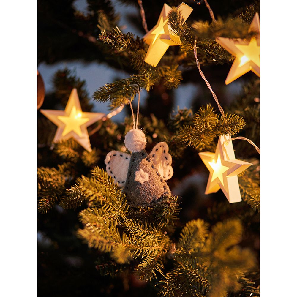 Набор елочных украшений из фетра Felts mood из коллекции New Year Essential, 4 шт.