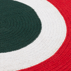 Ковер из хлопка 120см Tkano Ethnic Target темно-зеленый