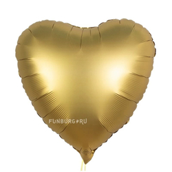 Сердце золото сатин 46см