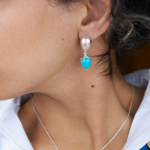 Серебряные серьги с бирюзой Arte Gonbad Abi 20220261 Иран