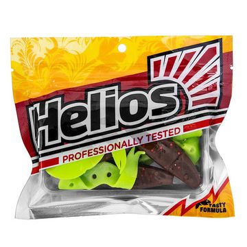 Твистер Kasandra 4'29/10,9см Rusty Gold & Lime 5шт. (HS-34-017) Helios