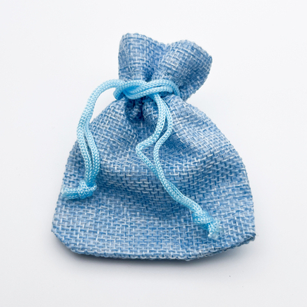 Холщовый мешочек, цвет голубой, размер около 9*7 см, цена за 1 шт