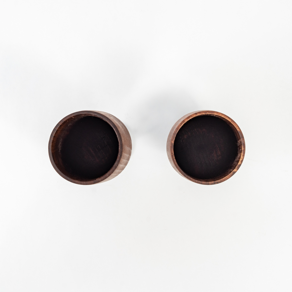 Набор деревянных бокалов (фужеров) из дерева Сибирский кедр