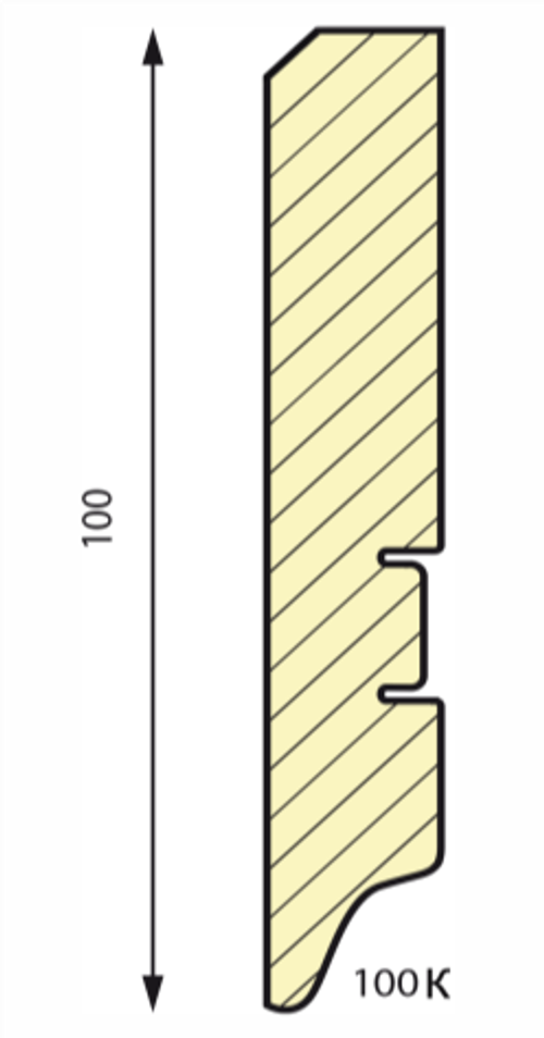 Плинтус МДФ Aberhof Art 1001 под покраску 16x100х2400 мм