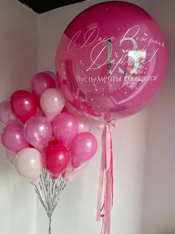 Воздушные шары розовые для девочки 13 лет №3613