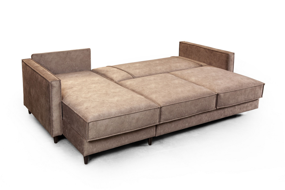 Keln диван-кровать с шезлонгом, велюр бежевый