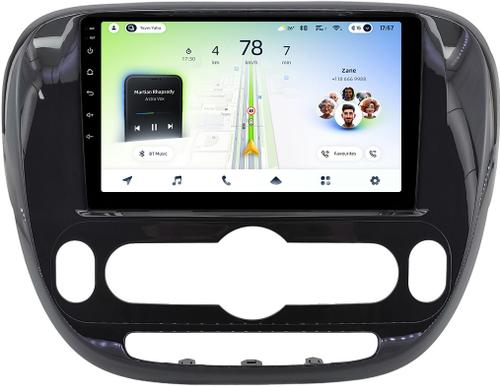 Магнитола для KIA Soul 2 2014-2019 (климат, рамка глянцевая) - Teyes CC4L монитор 9" IPS, Android 14, Быстрая, Snapdragon 662, CarPlay, 4G SIM-слот