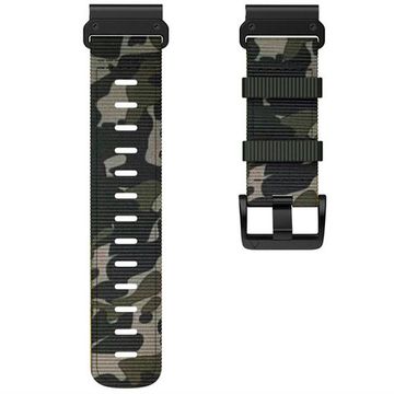 Ремешок тактический Tactix 26 мм. для Garmin Fenix 7x / 6x / 5x / 3, Enduro 2 / Tactix 7, Tactix Delta нейлоновый быстросъемный на застежке (Камуфляж болото)