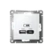 Розетка USB AtlasDesign тип A+C 5В/2.4А 2х5В/1.2А механизм лотос SE ATN001339