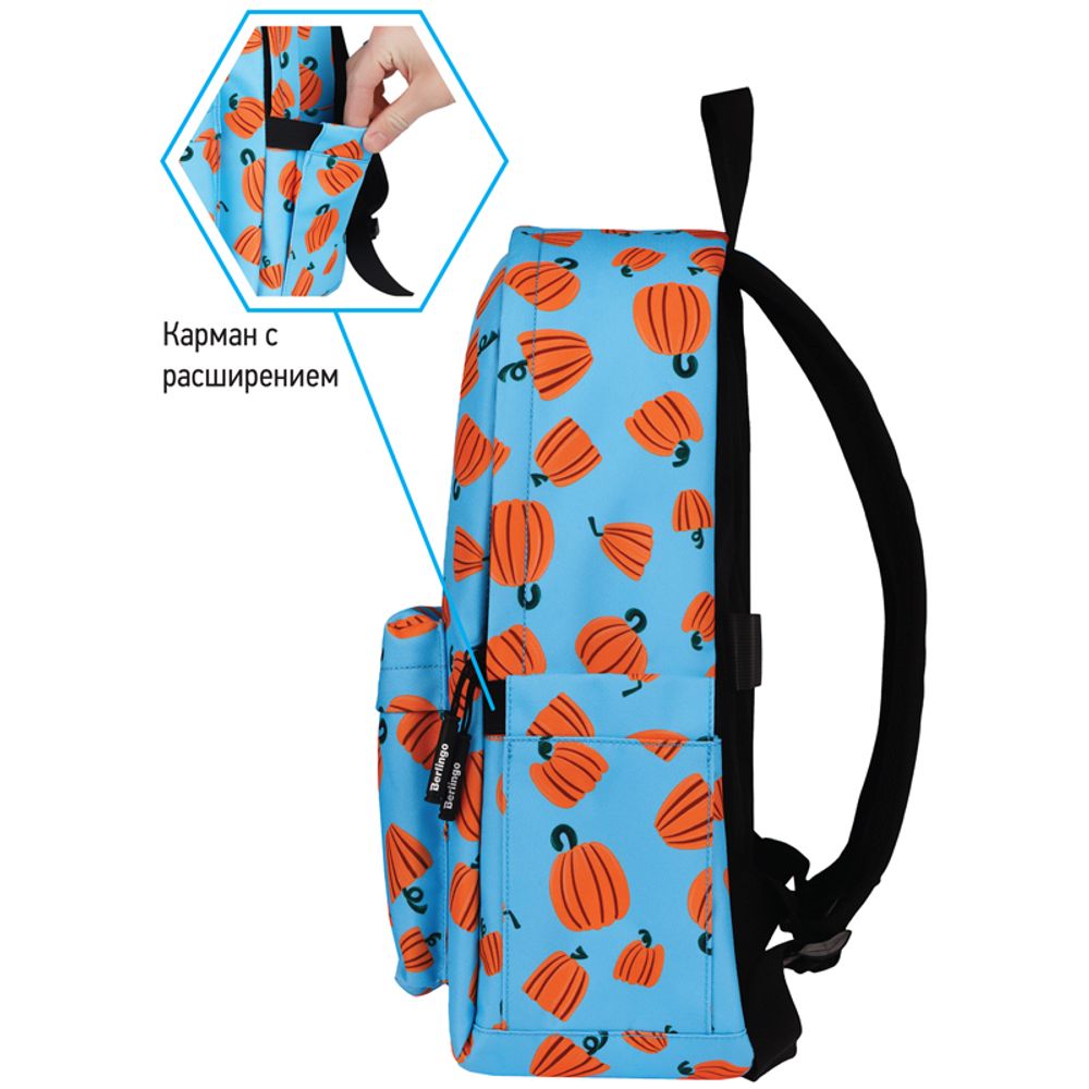 Рюкзак Berlingo Casual Pumpkin 39,5*27*13см, 500 гр., 1отд. 3карм, уплотненная спинка