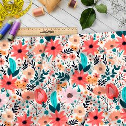 Ткань Ниагара Софт цветочное настроение