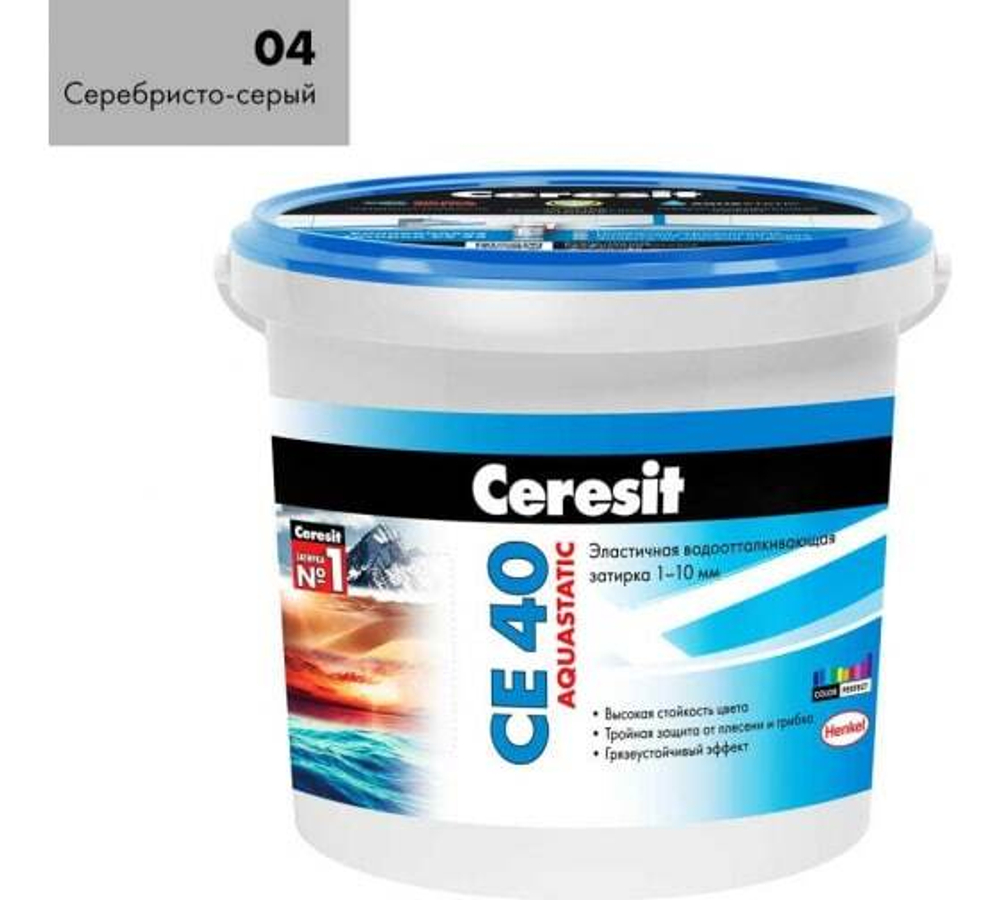 Затирка CERESIT CE40 серебристо-серая (1кг)