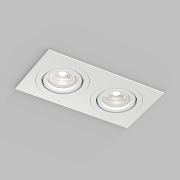 Точечный встраиваемый влагозащищенный светильник 2*GU10 DK2112-WH белый Hydro Denkirs