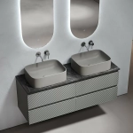 Столешница Sancos 140 TT140A1 без отверстия под смеситель, черный мрамор