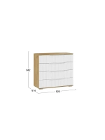 Комод для одежды Белый матовый 4 ящика 92х41х84 см