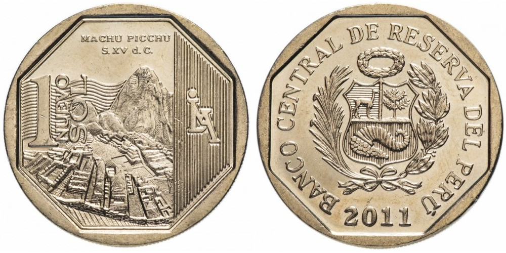Перу 1 новый соль, 2011 Мачу-Пикчу UNC