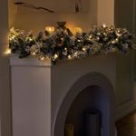 Хвойная гирлянда заснеженная "Glace" литая+пвх
