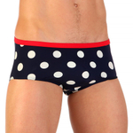 Мужские темно-синие плавки в горошек (Размер: XL) (Цвет: темно-синий)