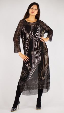 Платье-туника из сетки «Воплощение» по мотивам работ французского фотографа Дани Оливье