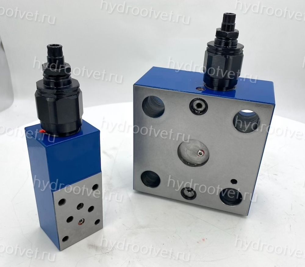 LFA40DBWD2-7X/100 - Крышка для логического клапана, типоразмер Ду40 функционал - DBWD2 = крышка с предохранительным клапаном с ручной настройкой с функцией запирания, под установку распределителя Ду6, два выхода X и Y, элемент регулировки - винт под шестигранник с защитным колпачком, диапазон настройки давления до 100 бар, уплотнение NBR