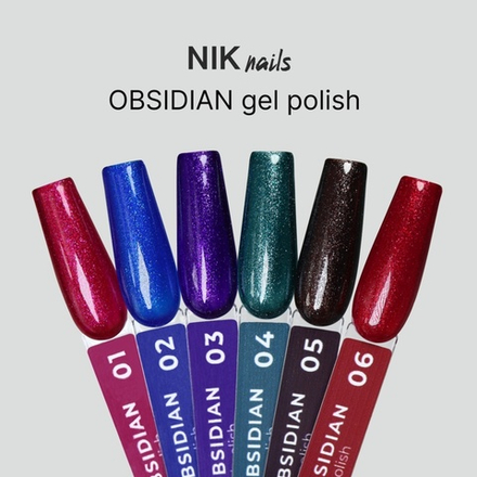 Гель лак NIK nails Obsidian № 01 10 g