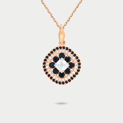 Подвеска из розового золота 585 пробы с фианитами для женщин (арт. 75319)