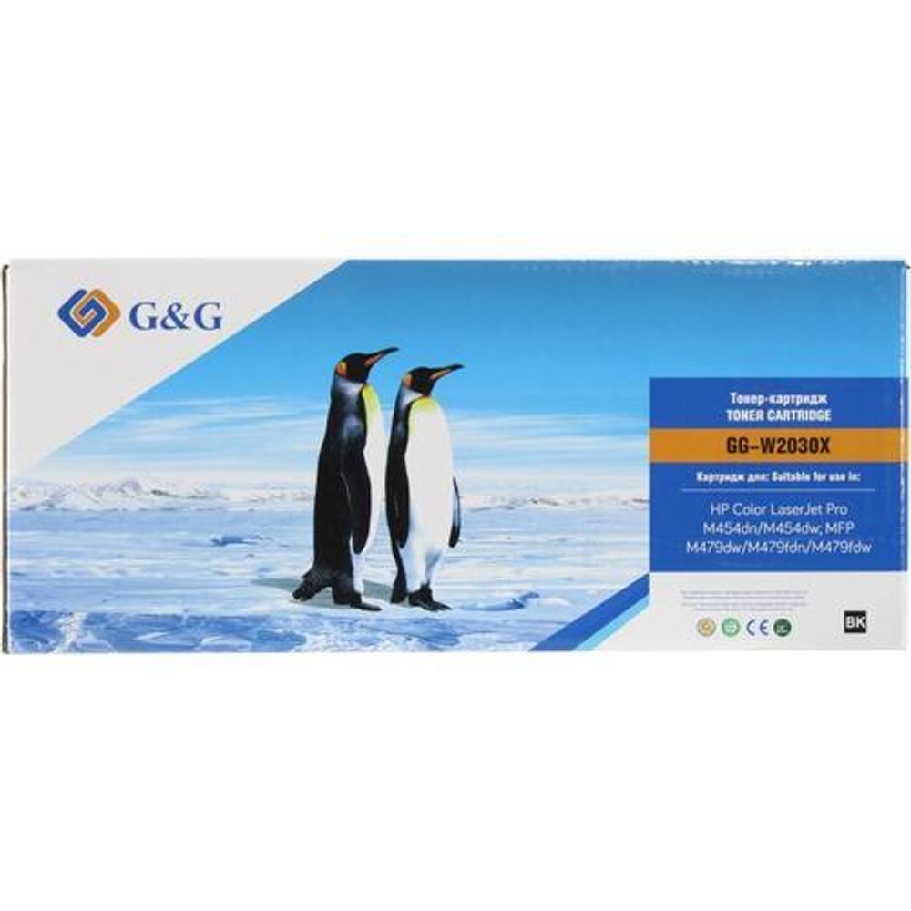 Картридж G&amp;G, аналог HP W2030X (415X) для LaserJet Pro M454/M479/M480 черный (7.5k) с чипом