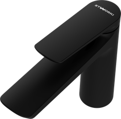 Смеситель для раковины STWORKI Вирклунд S05010BK матовый черный
