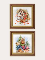 Набор из двух картин "Лошадь - символ 2026 года"