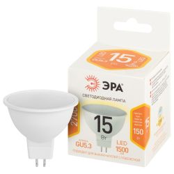 Лампа светодиодная ЭРА STD LED MR16-15W-827-GU5.3 15Вт софит теплый белый свет GU5.3