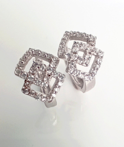 Серьги ювелирные Эстерелла, серебро, проба 925, родированные/Ф