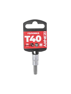 Головка 1/4" со вставкой TORX Security T40 L=38, на холдере Arnezi R0004640