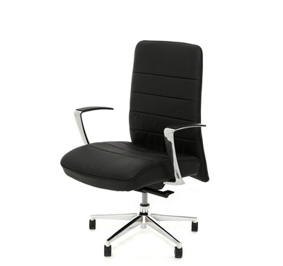 STRIPE/B Кресло руководителя ЧЕРНЫЙ/АЛЮМ