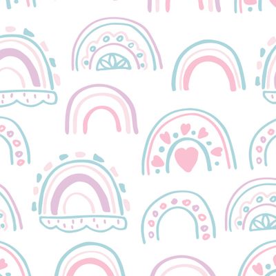 Радуга-дуга на светлом фоне