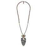 Колье Nature Bijoux, Zebra, с тигровым глазом, перламутром и смолистым песком в смоле, NB24.2-15CP43