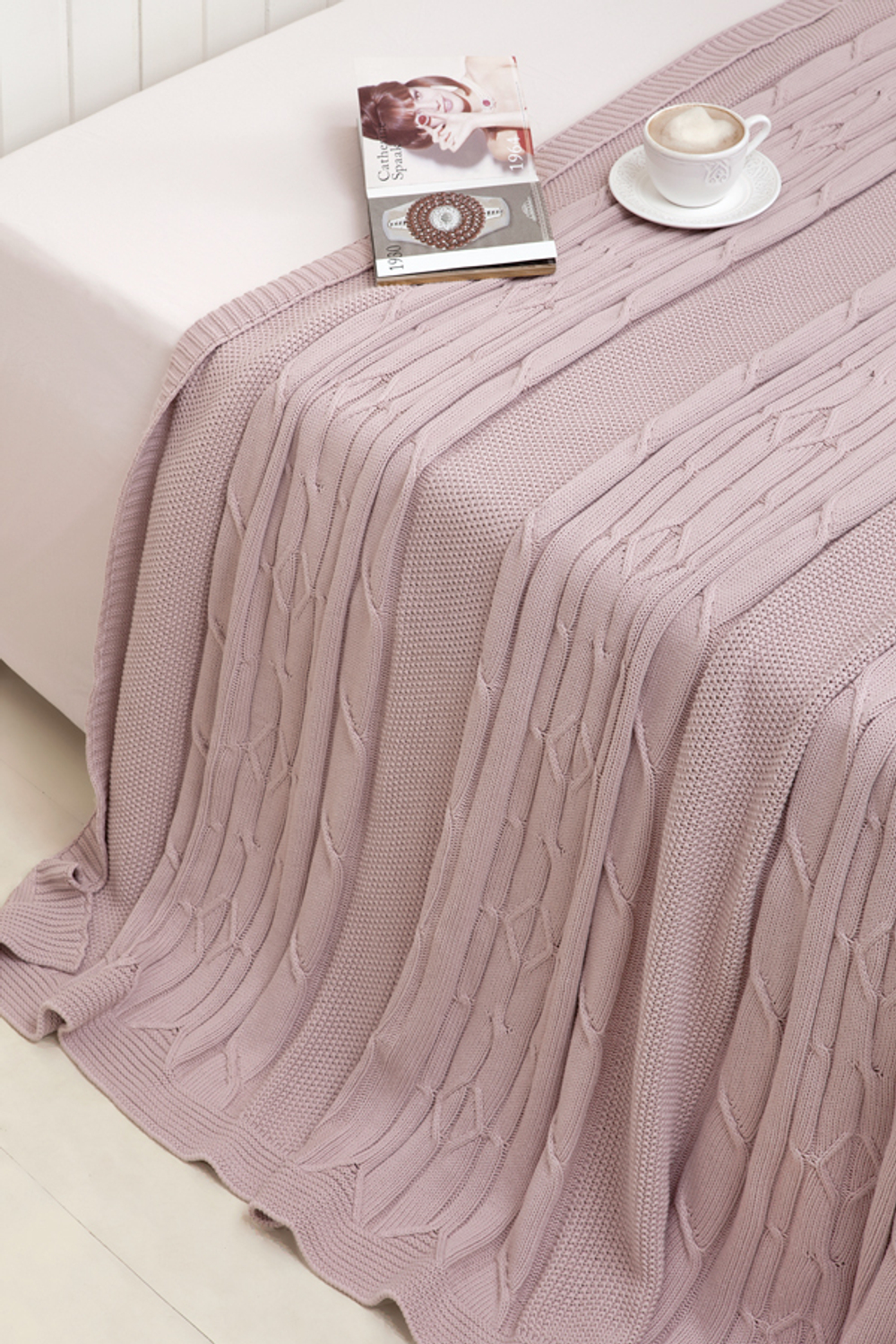 Элитный плед -покрывало Imperio 40 пудра тон 03 от Luxberry Португалия