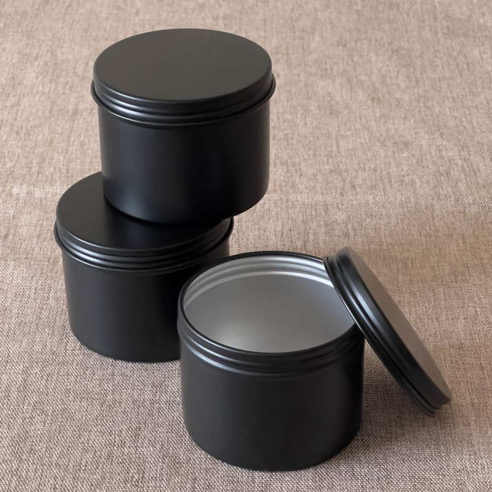 Баночка алюминиевая 120 мл, чёрная