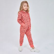 Персиковый комбинезон для девочки из футера KOGANKIDS